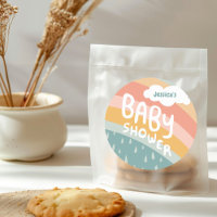 BABY SHOWER Cute Clouds Rainbow Rain Custom