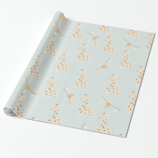 Baby shower cute Giraffe Wrapping Paper