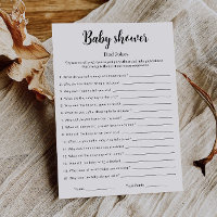 Baby Shower Dad Jokes Game Printable, 
