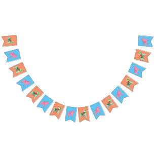 Baby Shower Dala Horse Party Bunting