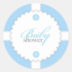 Baby Shower Dantel Boy Sticker