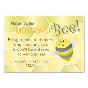 Baby Shower Diaper Raffle Card- Mummy to Bee!