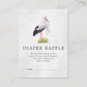 Baby Shower Diaper Raffle Ticket Stork Delivery Enclosure Card