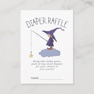 Baby Shower Diaper Raffle Tickets   Little Witch Enclosure Card