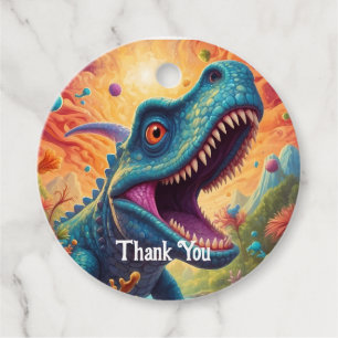 Baby shower Dino-Mite  Favour Tags
