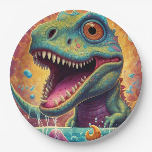 Baby shower Dino-Mite Paper Plate