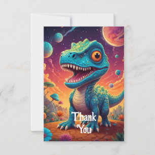 Baby shower dino-mite thank you card