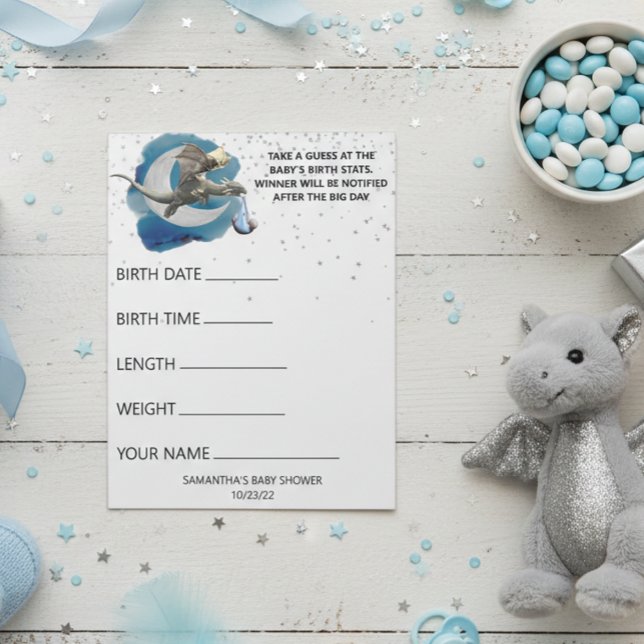 Baby Shower Dragon Little Knight Guesses Game Notepad (Creator Uploaded)