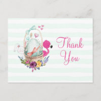 Baby Shower Egg w/ Flamingo & Bunny Party Thanks