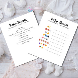 Baby Shower Emoji Game Custom Letterhead