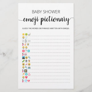 Baby Shower Emoji Pictionary with Answers game
