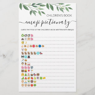 Baby Shower Emoji Pictionary with Answers game