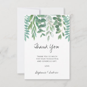Baby Shower Eucalyptus Greenery Thank You Card