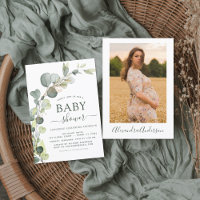 Baby Shower Eucalyptus Sage Green Photo Greenery