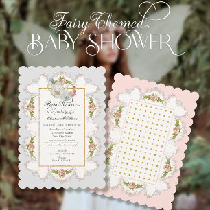 Baby Shower Fairy Tea Party Teapot n Cups Invitation