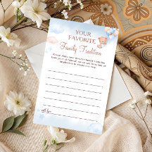 Baby Shower Family Tradition Advice Teddy Bear