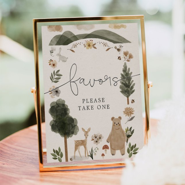 Baby Shower Favors Sign Boho Woodland (Creator Uploaded)