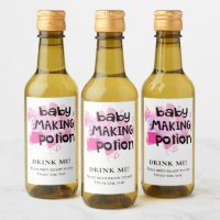 Baby Shower Favour Baby Making Potion Pink Hearts