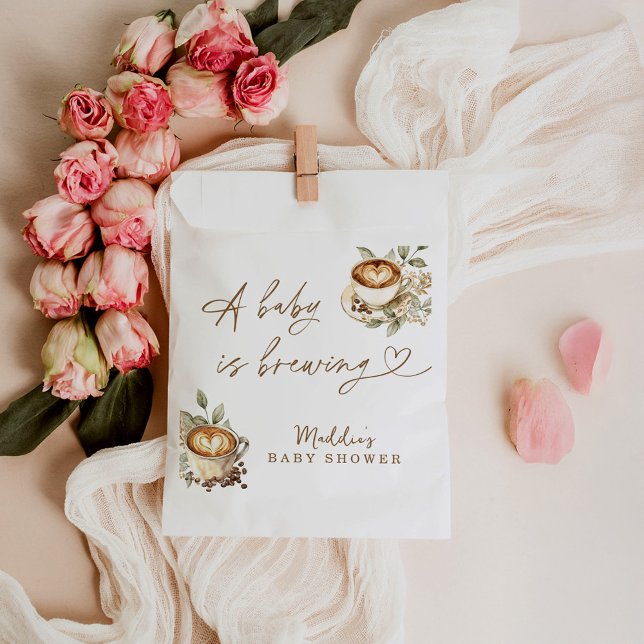 Baby Shower Favour Bag, A Baby is Brewing Bags (Creator Uploaded)