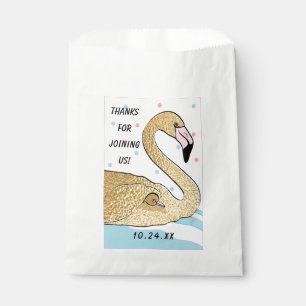 Baby Shower Favour Bag, Gold Flamingo Baby & Mummy Bags