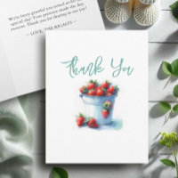 Baby Shower Favour Bags Watercolor Strawberries