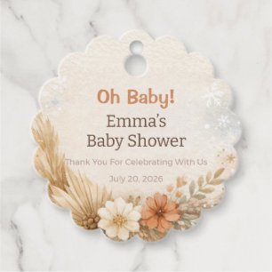 Baby Shower Favour Tag Oh Baby Emma