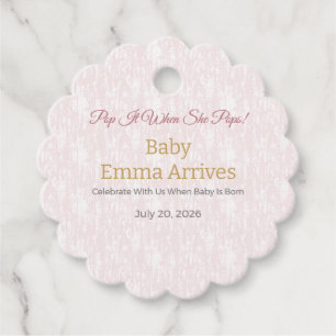 Baby Shower Favour Tag Oh Baby Sophia