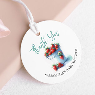 Baby Shower Favour Tags Strawberries