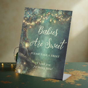Baby Shower Favours Enchanted Forest Lanterns Pedestal Sign