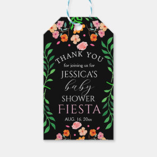Baby Shower Fiesta Garden Floral Favour Gift Tag