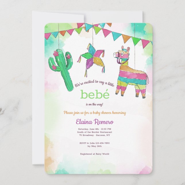 Baby Shower Fiesta Invitation (Front)