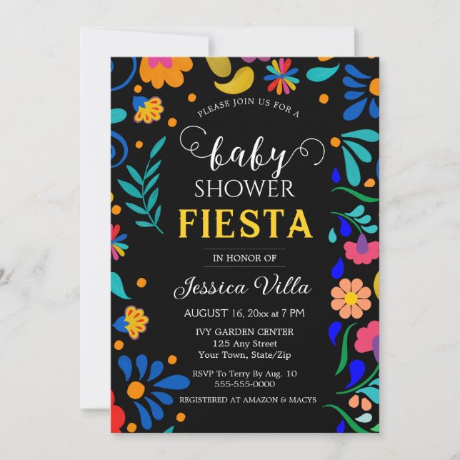 Baby Shower Fiesta Mexican Party Invitation  (Front)