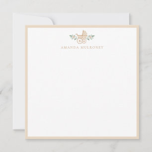 Baby Shower Flat Thank You Note Card