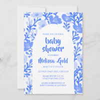 BABY SHOWER Floral Arch Blue Flower Pattern CUSTOM