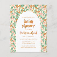 BABY SHOWER Floral Arch Pink Flower Pattern CUSTOM