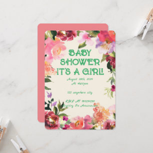BABY SHOWER FLORAL BLUSH INVITATION