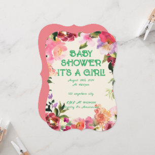 BABY SHOWER FLORAL BLUSH INVITATION