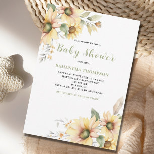Baby Shower Floral Botanical  Invitation