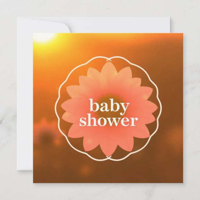 Baby shower flower invitation (Front)