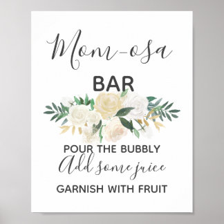 Baby Shower Flowers Momosa Bar Mimosa Sign