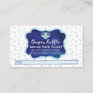 Baby Shower for a Boy Blue Diaper Raffle Cards