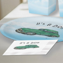 Baby shower for a boy, sedan