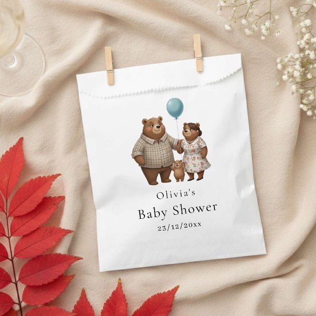 Baby Shower for Boy – Blue Balloon Teddy Bear  Favour Bags (Creator Uploaded)