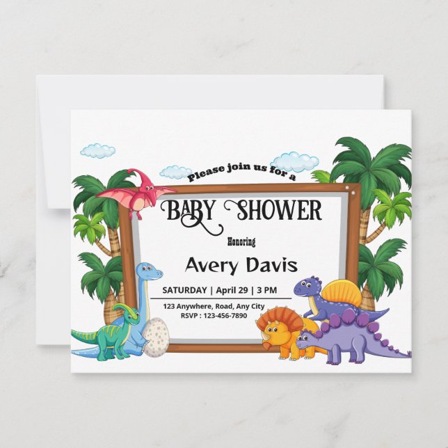 Baby Shower forest theme Invitation Card (Front)