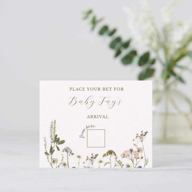 Baby Shower Game Card (Standing Front)