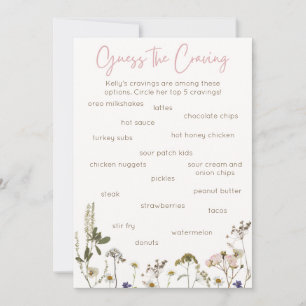 Baby Shower Game Card