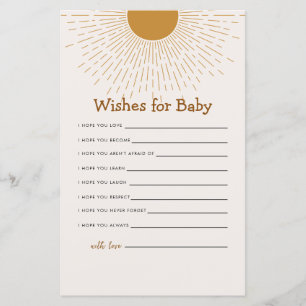 Baby Shower Game Here Comes The Son Wishes For