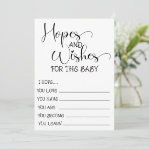 Baby shower game, Hopes for baby, baby shower