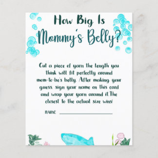 Baby Shower Game How Big is Mummy's Belly