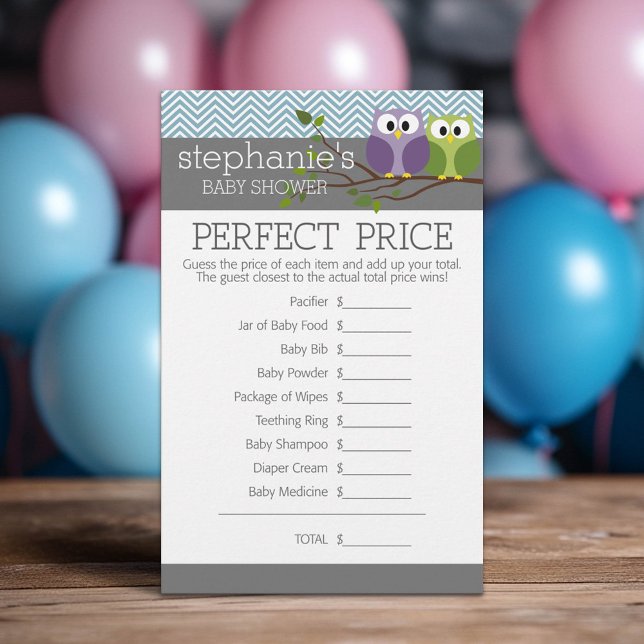 Baby Shower Game - Perfect Right Price (Custom Baby Shower Games)
